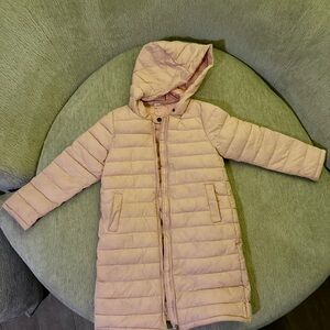 Pink Hooded Puffer Coat